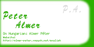 peter almer business card